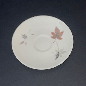 Royal Doulton Tumbling Leaves Demitasse Saucer Vintage China England Espresso